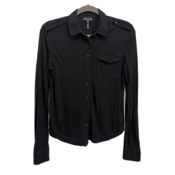 rag & bone Long Sleeve Polo (Small) - Picture 2 of 12